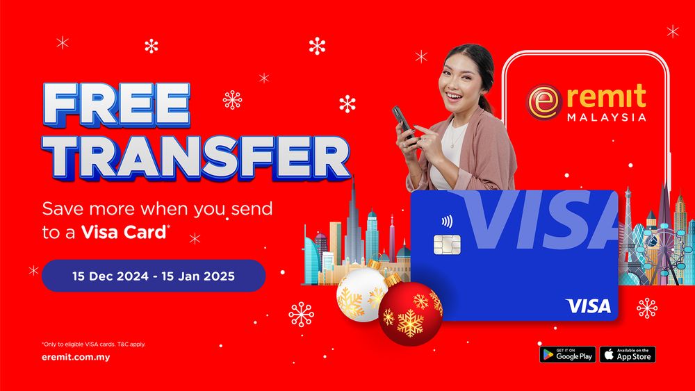 eRemit x Visa Cards Money Transfer Fee Waiver [Promo Ended]